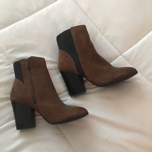 Black and Brown Ankle Booties